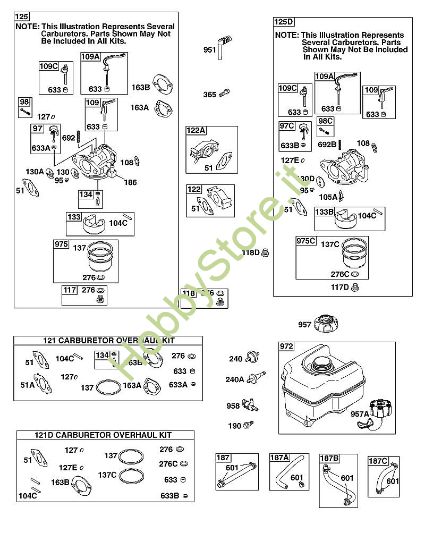 D - Carburatore, alimentazione carburante B&S - 12 €¦ 126392-3274-H8 brand Stihl